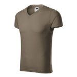Slim Fit V-Neck Férfi Póló