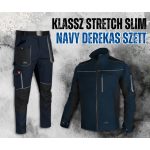 Klassz Stretch Slim Navy Derekas Szett